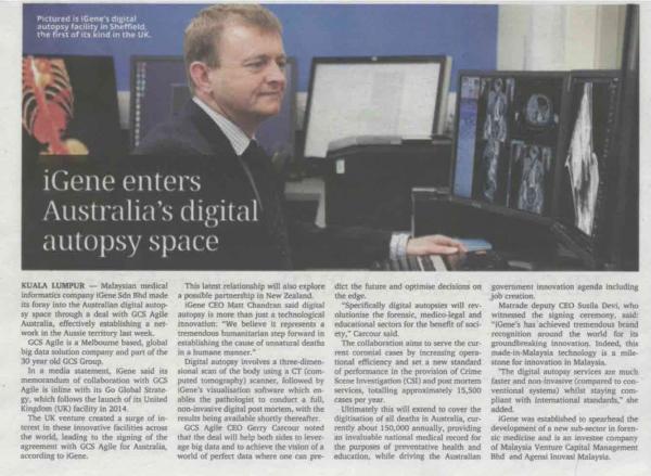 The Malay Mail 25012016 iGene and GCS Agile Press Release copy